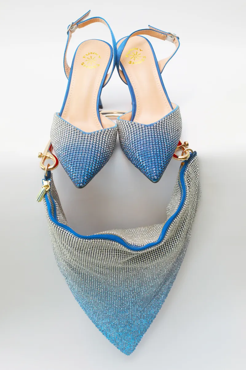 Chivas Pencil Mouth Sandal – Blue Crystal Edition view 2