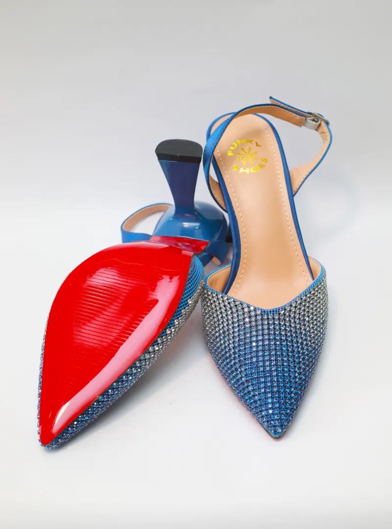 Chivas Pencil Mouth Sandal – Blue Crystal Edition view 3