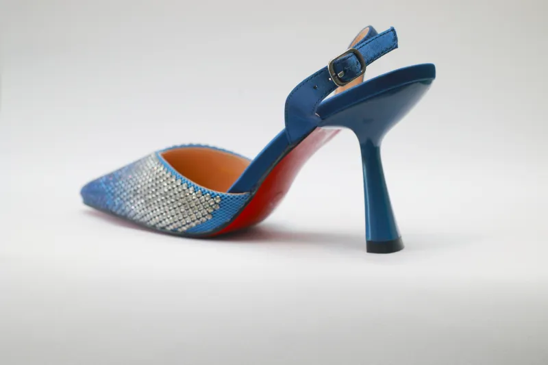Chivas Pencil Mouth Sandal – Blue Crystal Edition view 4