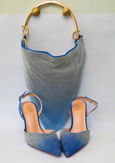 Chivas Pencil Mouth Sandal & Purse Set  - Luxury Shoes at Futuretense Lekki Lagos