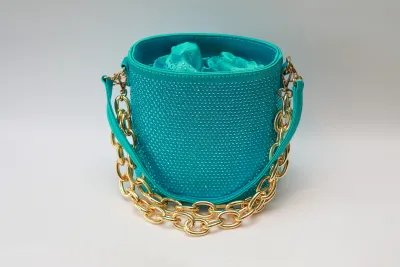 Flakky Purse – Teal Crystal Edition - Luxury Shoes at Futuretense Lekki Lagos