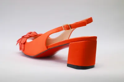Lilly Open Toe Sandal – Orange Crystal Edition - Luxury Shoes at Futuretense Lekki Lagos