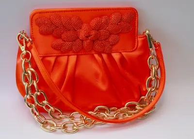Lilly Purse – Orange Crystal Edition - Luxury Shoes at Futuretense Lekki Lagos