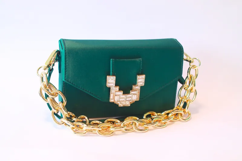 Roseline Purse – Emerald Green Crystal Edition view 3