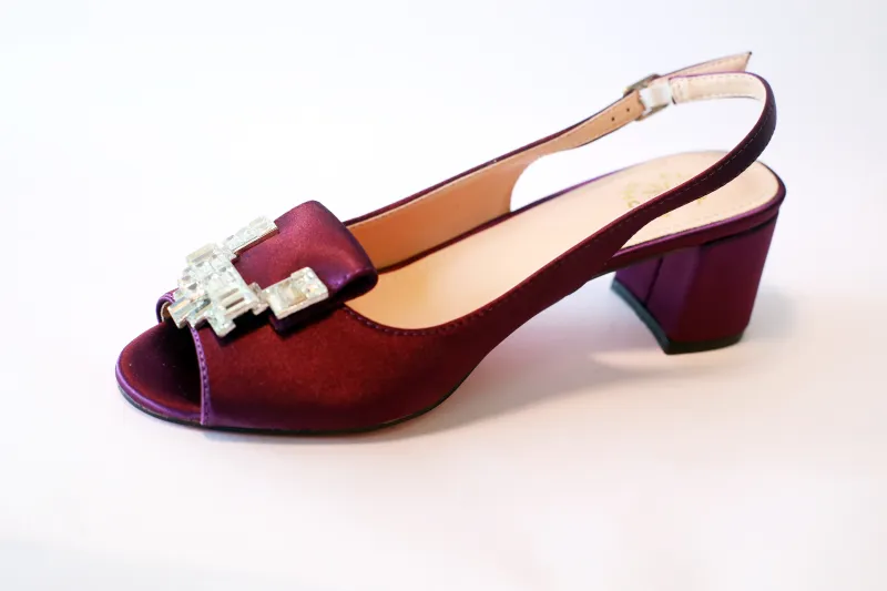 Roseline Open Toe Sandal – Royal Purple Crystal Edition  view 2