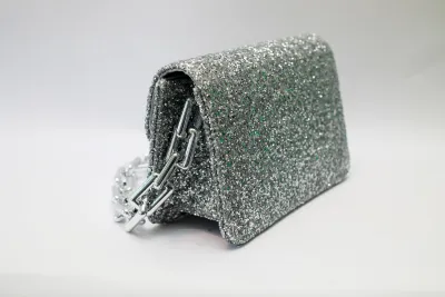 Melina Purse – Silver Crystal Edition  - Luxury Shoes at Futuretense Lekki Lagos