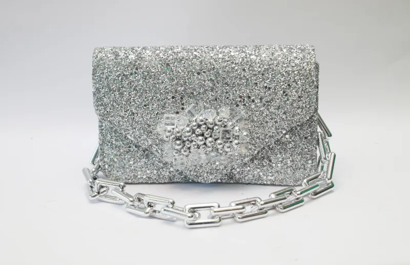 Melina Purse – Silver Crystal Edition  view 2