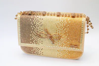 MAYBA Purse – Gold Crystal Edition  - Luxury Shoes at Futuretense Lekki Lagos