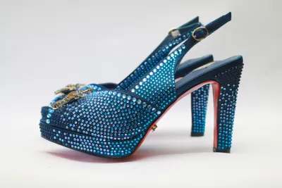 MAYBA Sandal – Sapphire Crystal Edition - Luxury Shoes at Futuretense Lekki Lagos