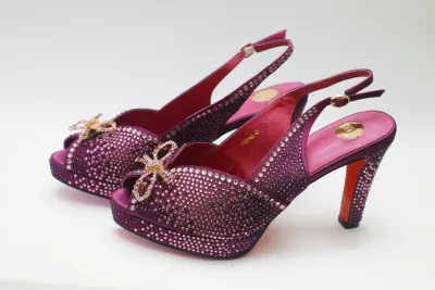MAYBA Sandal – Purple Crystal Edition  - Luxury Shoes at Futuretense Lekki Lagos