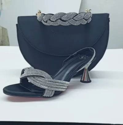 FUNKY RAIN- RED SHOE AND BAG SET - Luxury Shoes at Futuretense Lekki Lagos