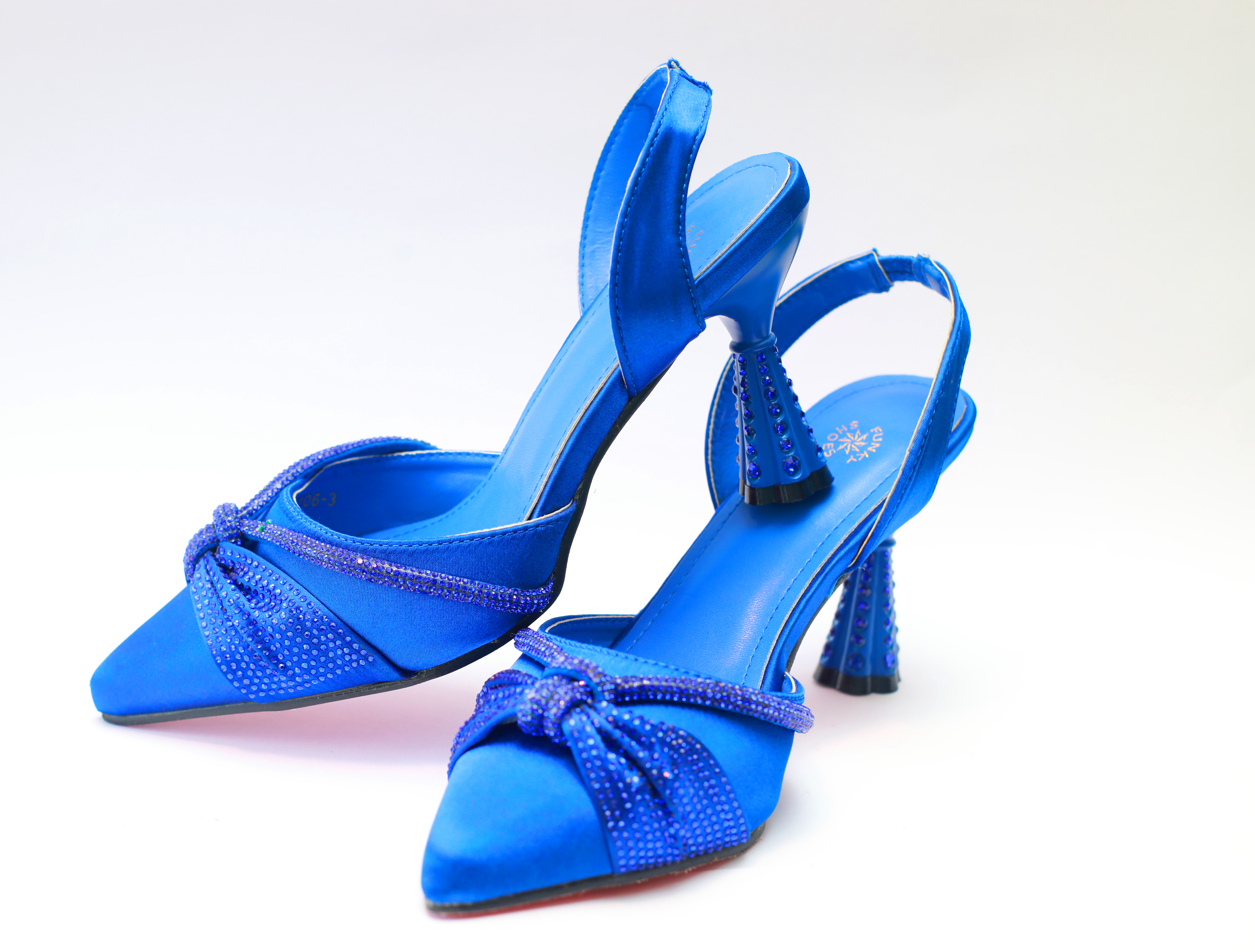 Ify Pencil Mouth Sandal – Royal Blue Crystal Edition view 3
