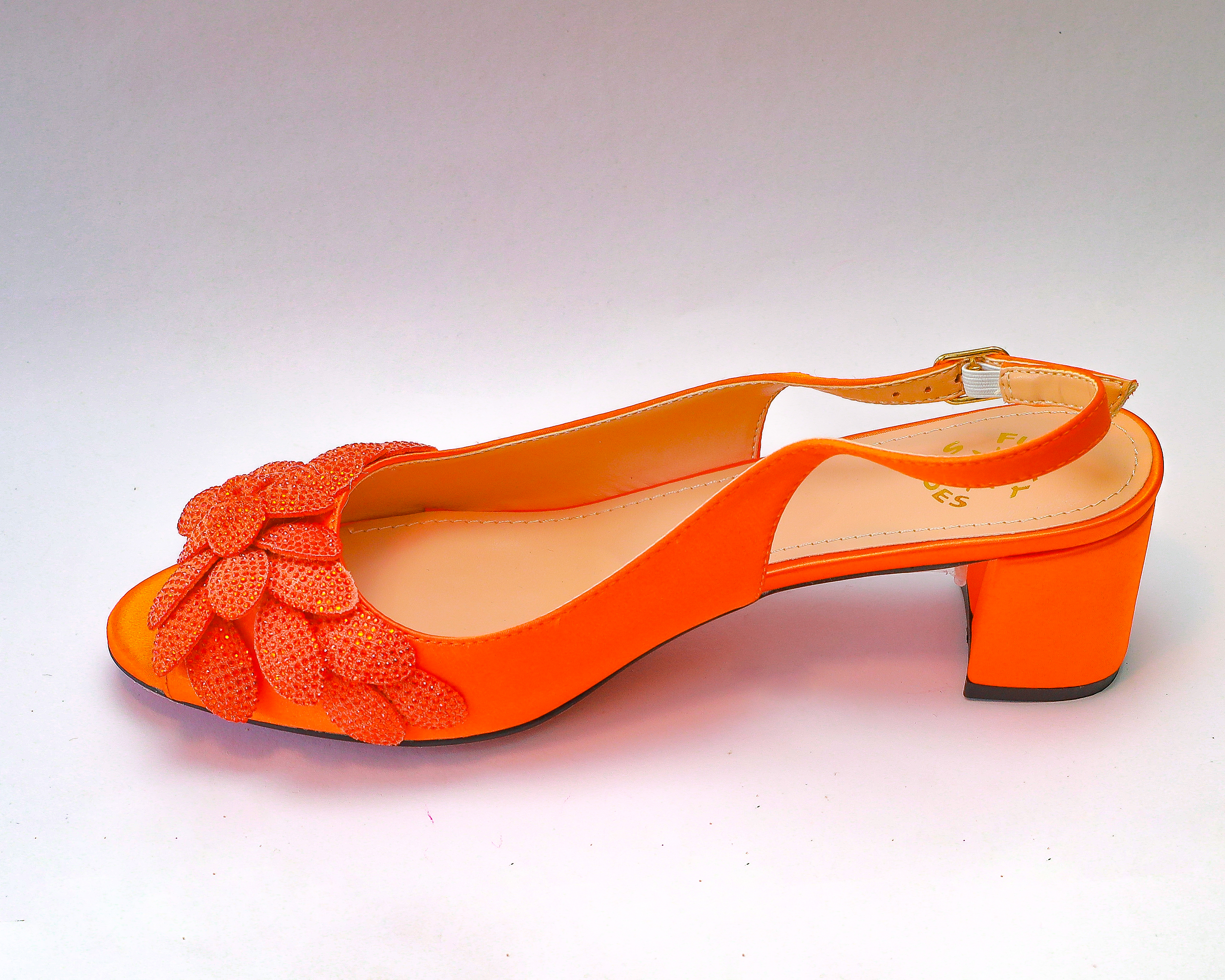Lilly Open Toe Sandal – Orange Crystal Edition view 2