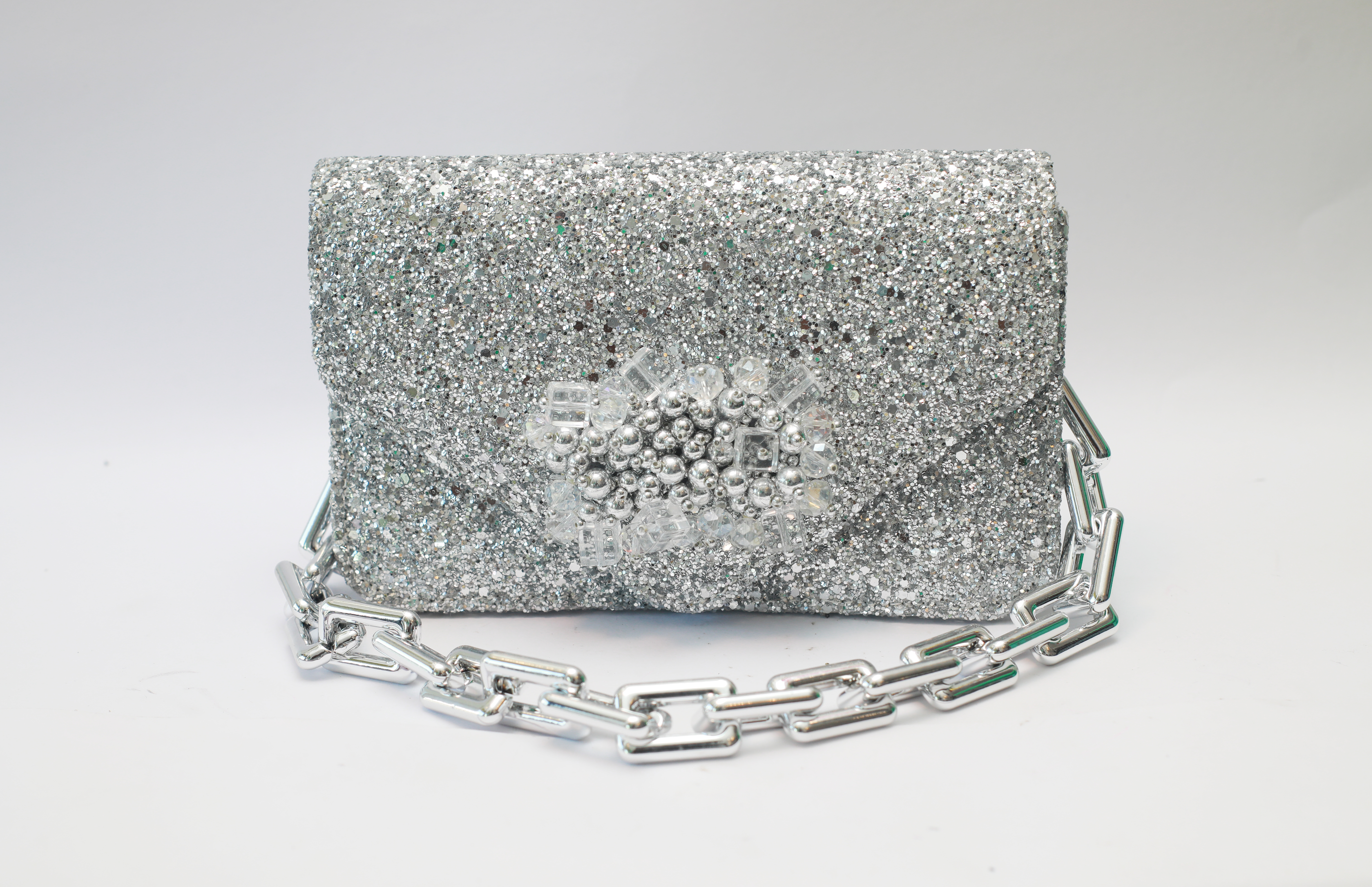 Melina Purse – Silver Crystal Edition  view 2