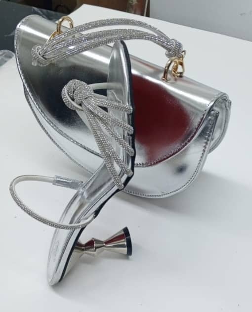 FUNKY SILVERCRYST Silver Shoe & Bag Set  view 2