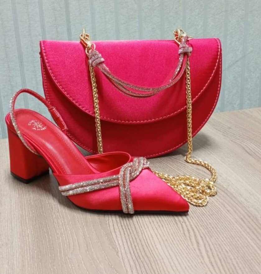 FUNKY GOLDCRYST Gold Shoe & Bag Set view 2